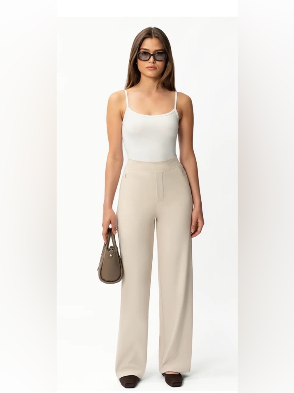 Ninepine Asana Relaxed Straight Pant - Long 32" / S in Beige
